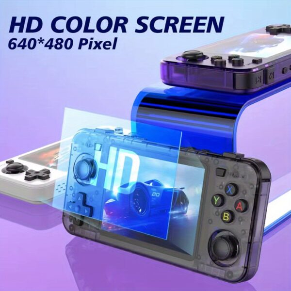 R36H Retro Handheld Game Controller with 64-Bit Processor, 3.5" HD Screen, Extended Battery Life & USB Rechargeable - Portable Gaming Console for Hours of Play (Purple/Blue/Black), Long Playtime, Ergonomic Grip, Premium Feel, Travel Entertainment - Image 6