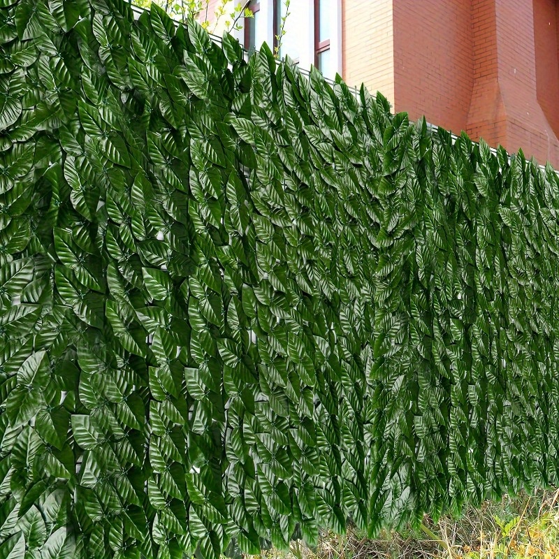 118.11inch x 39.37inch Expandable Artificial Evergreen Ivy Privacy Fence Screen - UV-Protected, Waterproof Plastic Vine Leaf Panel for Outdoor Garden, Patio, Courtyard Decor - Versatile Green Wall Hedge Cover, Fence Decor - Image 2
