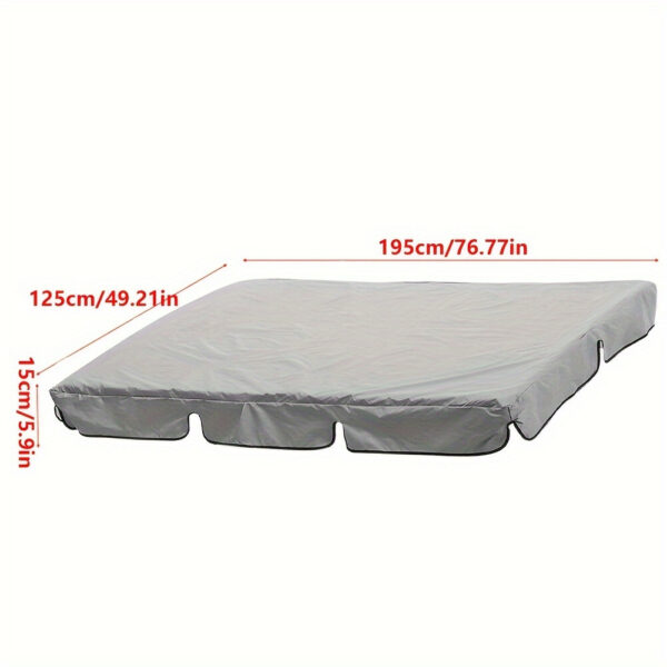 [UV-Protective Canopy] Waterproof Adjustable UV-Protective Swing Canopy | Breathable Mesh, Durable Plastic Frame 195x125cm for Outdoor Garden, Patio & Stroller Shade