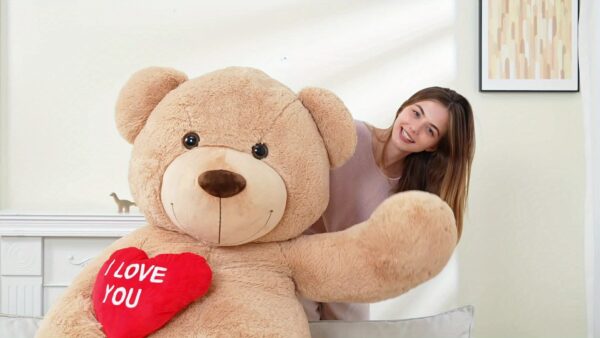 Giant Teddy Bear 6ft Stuffed Animals - "I Love You"Red Heart Jumbo Human Size Teddy Bear for Girlfriend, Boyfriend, Wife, Lover-Birthday, Anniversary, Valentines, Or Long Distance - Image 6