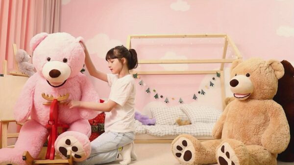 Giant Teddy Bear, Large Pink Teddy Bears 3ft Pink Plush Stuffed Animals For Girlfriend Kids - Image 7
