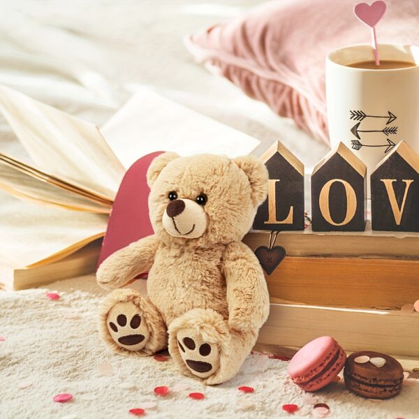 Teddy Bear Stuffed Animal, 8'' Small Brown Baby Bear Plush Toy, Gift for Kids Boys Girls Birthday Gift, Christmas Gifts, Best for Christmas - Image 4