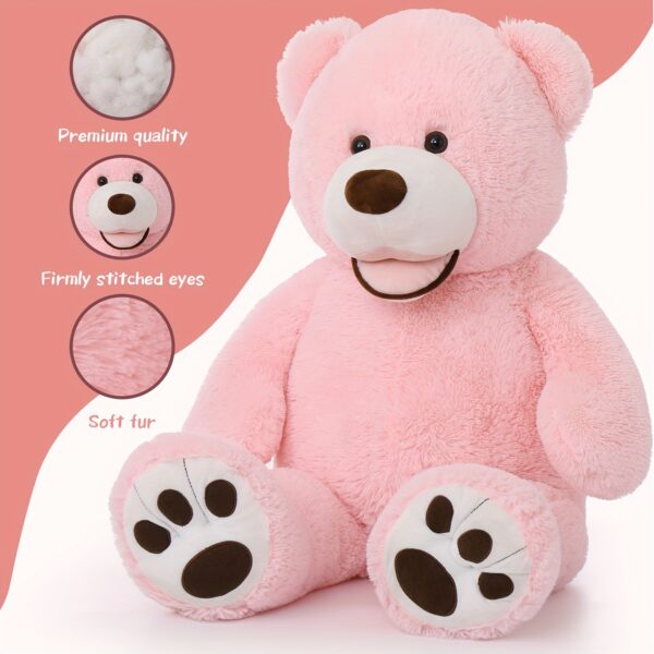 Giant Teddy Bear, Large Pink Teddy Bears 3ft Pink Plush Stuffed Animals For Girlfriend Kids - Image 4
