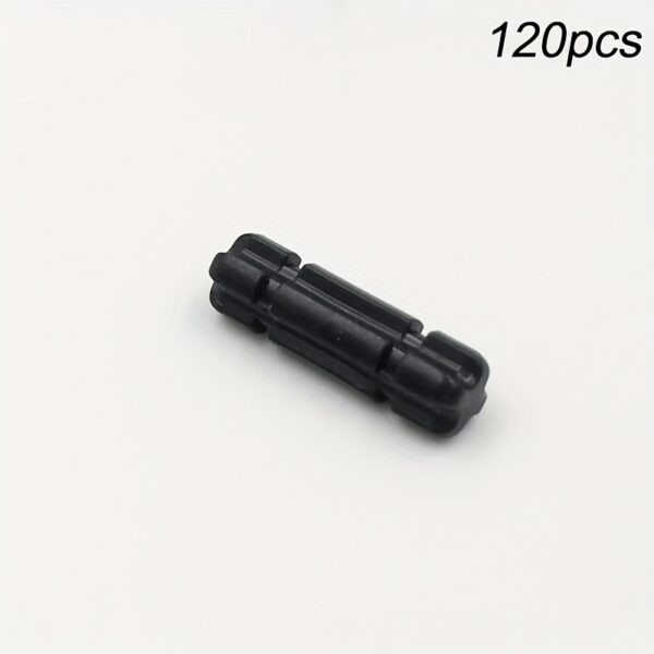 120pcs ABS Building Blocks, 1x2 Limit Cross Axis, DIY Small Particle Construction Bricks, Red & Black, 32062 - Image 3