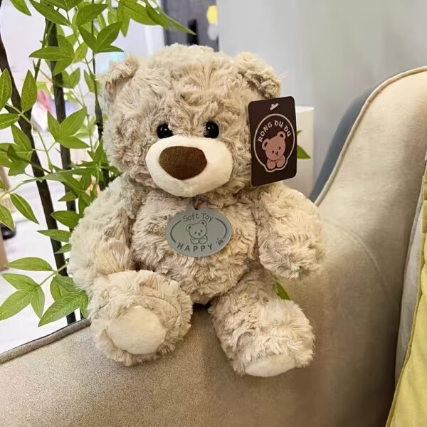 Memorable Keepsake, Cute Teddy Bear Plush Toy - Soft Polyester, Perfect for Car Decor & Gifts for Birthdays, Thanksgiving, Christmas | Deep Brown/Ivory - Image 5
