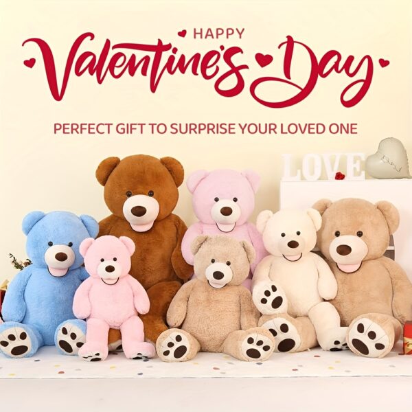 MorisMos 52in Giant Teddy Bear Stuffed Animal - Soft Plush Brown Teddy Bear with White Paw Prints, Large Cuddly for Baby Shower, Christmas, Birthday Gifts, Home Decor, Cute Stuffed Animals, Hug Gift, Playful Design, Animethemed Design, Fluffy Texture - Image 3