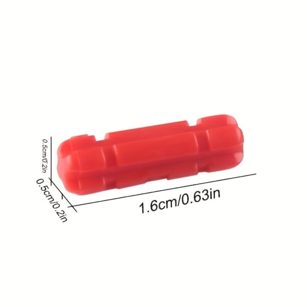 120pcs ABS Building Blocks, 1x2 Limit Cross Axis, DIY Small Particle Construction Bricks, Red & Black, 32062 - Image 2