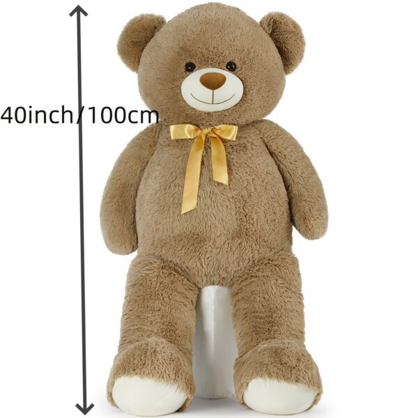 1pc MaoGoLan Giant Teddy Bear, 40-Inch Soft Plush Stuffed Animal, Polyester Fiber, Perfect for Valentine'S Day, Christmas, and Birthday Gifts - Image 2