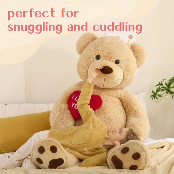 Giant Teddy Bear 6ft Stuffed Animals - "I Love You"Red Heart Jumbo Human Size Teddy Bear for Girlfriend, Boyfriend, Wife, Lover-Birthday, Anniversary, Valentines, Or Long Distance - Image 4
