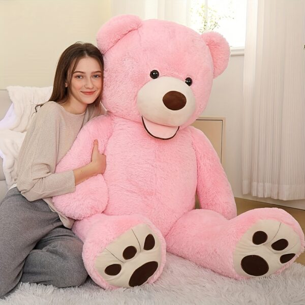 MorisMos Smile Giant Teddy Bear, 51inch Large Stuffed Bears With Big Footprints, Big Stuffed Animals Cuddly Plush Gifts For Girlfriends, Boyfriend, Pink - Image 3