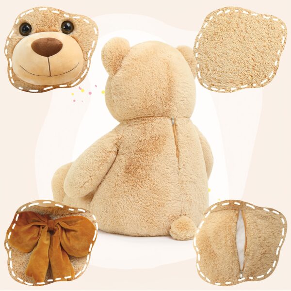 [Giant Teddy Bear] 47" Giant Valentine's Day Big Teddy Bear Stuffed Animal 4ft With Bow - Image 5