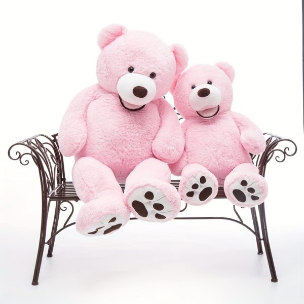 MorisMos Smile Giant Teddy Bear, 51inch Large Stuffed Bears With Big Footprints, Big Stuffed Animals Cuddly Plush Gifts For Girlfriends, Boyfriend, Pink - Image 4