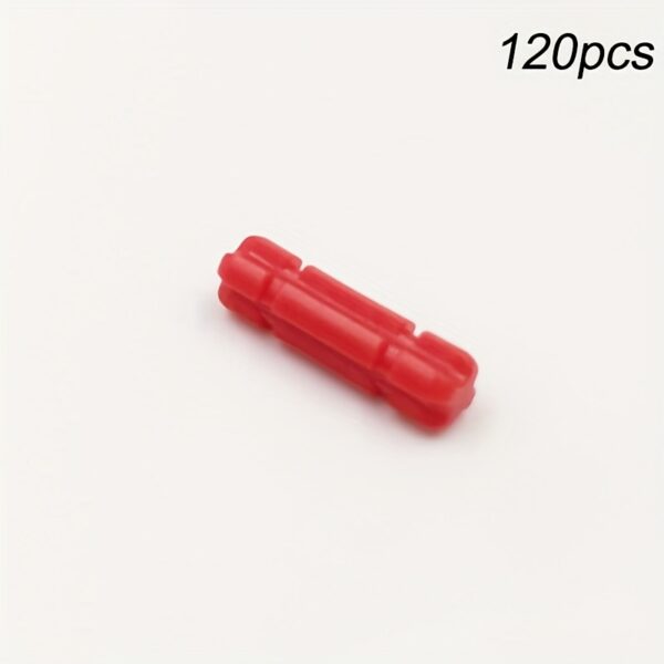 120pcs ABS Building Blocks, 1x2 Limit Cross Axis, DIY Small Particle Construction Bricks, Red & Black, 32062 - Image 5