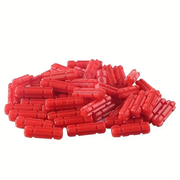 120pcs ABS Building Blocks, 1x2 Limit Cross Axis, DIY Small Particle Construction Bricks, Red & Black, 32062 - Image 6