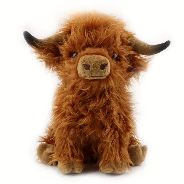 Soft and Comfortable 27cm/10.62 Inches Cute Highland Cow Plush Doll | Cartoon Animal Shape, Perfect for Gifts, Christmas, Halloween, Valentine's Day, Thanksgiving, High-Quality Birthday Gift, Ideal as a Pet Comfort, Cow Decorations for Home, Holiday Gift Item, Playful Design, Highquality Softness - Image 4