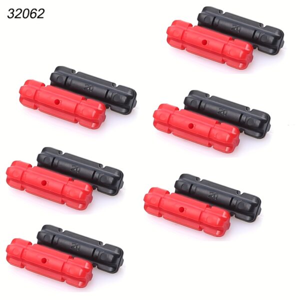 120pcs ABS Building Blocks, 1x2 Limit Cross Axis, DIY Small Particle Construction Bricks, Red & Black, 32062 - Image 4