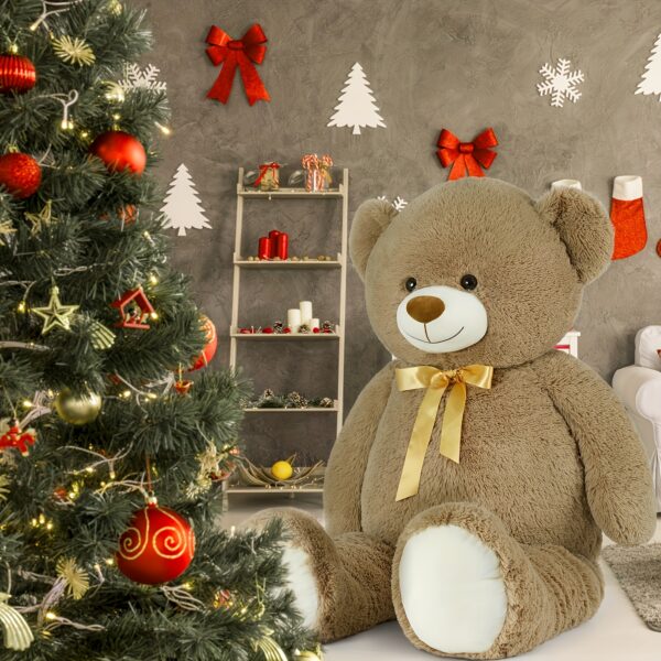 Giant 40'' Teddy Bear Plush - Soft, Cuddly Stuffed Animal in Brown, Perfect for Valentine's Day, Christmas & Birthday Gifts, Best for Christmas - Image 4