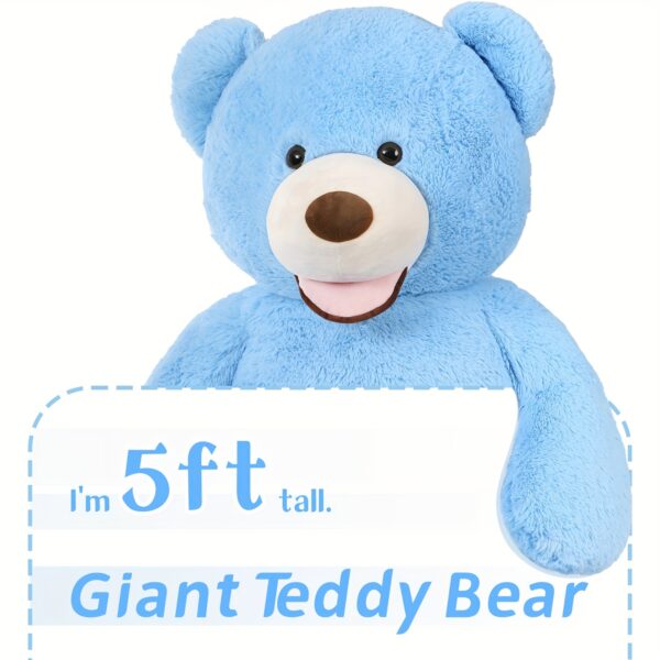 Giant Teddy Bear Plush 5 Feet Large Big Teddy Bears Stuffed Animals Girlfriend Boyfriend 5 Foot Huge Bear Gifts Shower Birthday - Image 2
