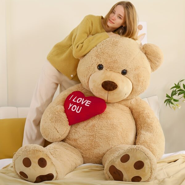 Giant Teddy Bear 6ft Stuffed Animals - "I Love You"Red Heart Jumbo Human Size Teddy Bear for Girlfriend, Boyfriend, Wife, Lover-Birthday, Anniversary, Valentines, Or Long Distance - Image 5