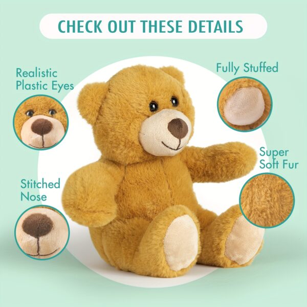 Teddy Bear Stuffed Animal, Set Of 6 Teddy Bears Bulk, 8 Inch Bear Plush Toy for Kids, Baby Shower Decoration for Boys, Girls, Gifts for Girlfriend, Valentine's Day, Christmas Gifts - Image 3