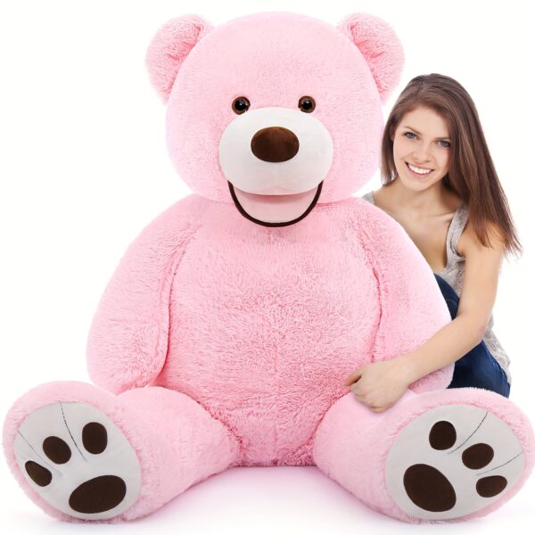 Giant Teddy Bear, Large Pink Teddy Bears 3ft Pink Plush Stuffed Animals For Girlfriend Kids