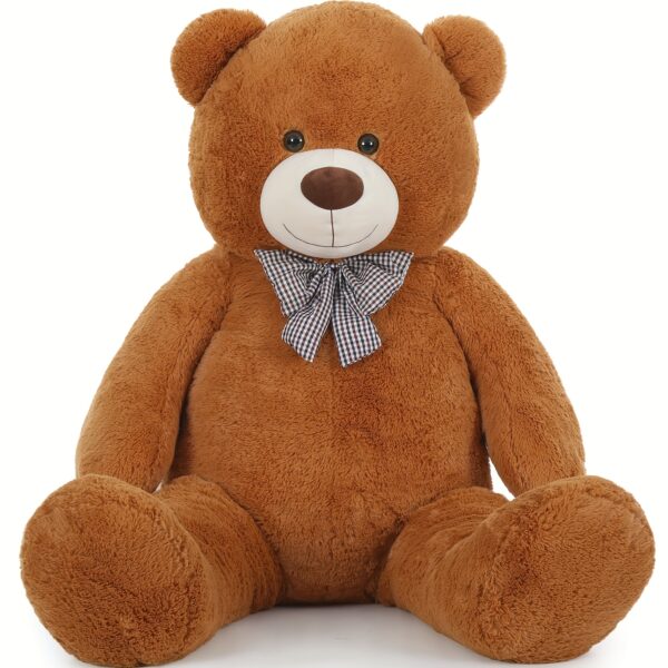 Dark Brown 5ft Large MaoGoLan Polyester Teddy Bear - Stuffed Animal with Smiling Face, Perfect for Valentine's Day Gift for Boyfriend, Wife, Lover, Teddy Bear Stuffed Animal, MAOGOLAN