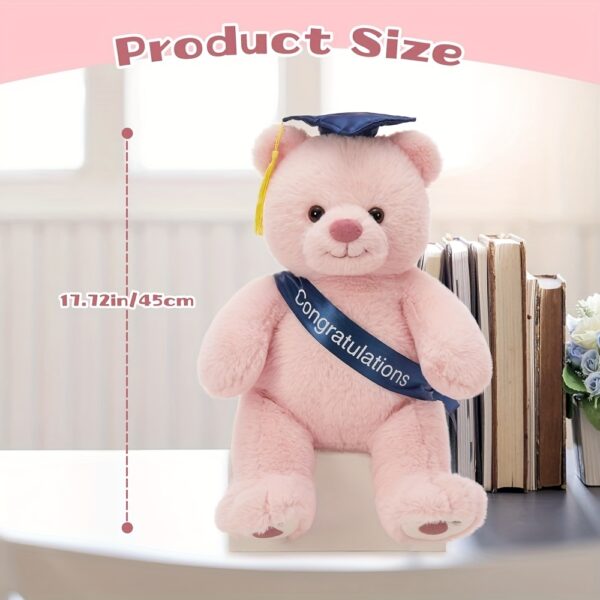 Tezituor Graduation Teddy Bear Stuffed Animals Plush, 18inch Large Stuffed Bear Plush with Graduation Hat, Cute Teddy Bear Gift for Friend, Relatives, Kids - Image 2