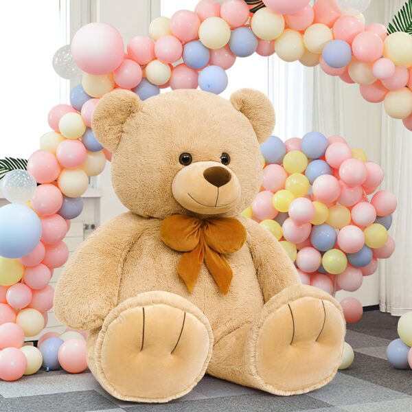 [Giant Teddy Bear] 47" Giant Valentine's Day Big Teddy Bear Stuffed Animal 4ft With Bow - Image 6