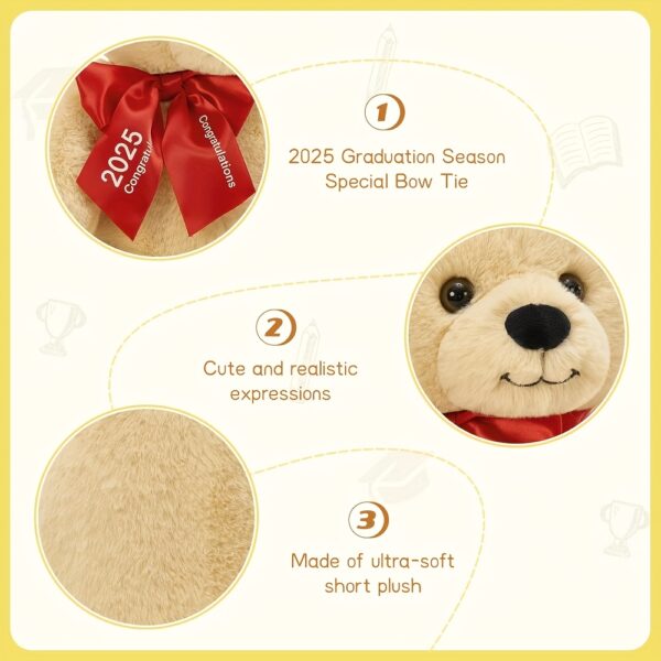 Tezituor Graduation Teddy Bear Stuffed Animals Plush, 18inch Large Stuffed Bear Plush with Graduation Hat, Cute Teddy Bear Gift for Friend, Relatives, Kids - Image 4