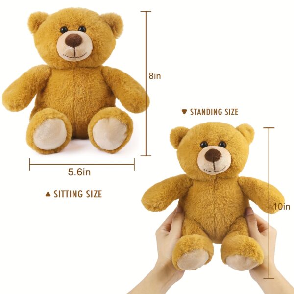 Teddy Bear Stuffed Animal, Set Of 6 Teddy Bears Bulk, 8 Inch Bear Plush Toy for Kids, Baby Shower Decoration for Boys, Girls, Gifts for Girlfriend, Valentine's Day, Christmas Gifts - Image 2