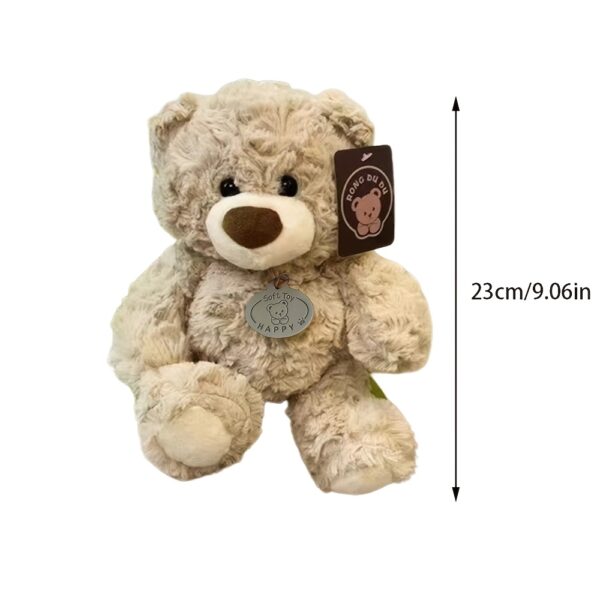 Memorable Keepsake, Cute Teddy Bear Plush Toy - Soft Polyester, Perfect for Car Decor & Gifts for Birthdays, Thanksgiving, Christmas | Deep Brown/Ivory - Image 2