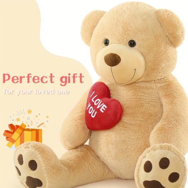 Giant Teddy Bear 6ft Stuffed Animals - "I Love You"Red Heart Jumbo Human Size Teddy Bear for Girlfriend, Boyfriend, Wife, Lover-Birthday, Anniversary, Valentines, Or Long Distance - Image 3