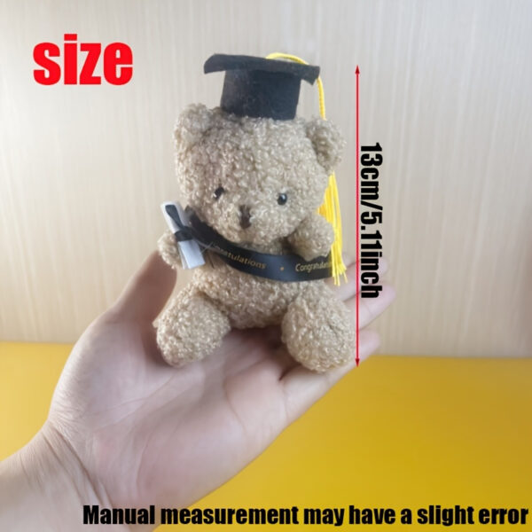 1 Graduation Teddy Bear Plush Toy- Hooded Purple Golden Tassel Red Ribbon Commemorative Gift, Pet Dog Lover Puppy Supplies, Small Stuffed Bear, Carefully Crafted Celebration Design - Image 7