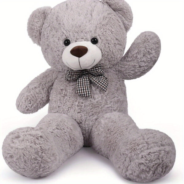 1pc/2pcs/5pcs Giant Teddy Bear Stuffed Animals Plush Toy Cute Life Size Big Plush Teddy Bear for Youngsters Girlfriend, Soft Stuffed Bear Animals for Birthday Valentine's Day Anniversary Christmas (110cm/43.3inch, Gray) - Image 3
