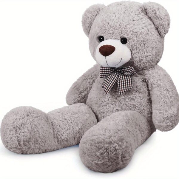 1pc/2pcs/5pcs Giant Teddy Bear Stuffed Animals Plush Toy Cute Life Size Big Plush Teddy Bear for Youngsters Girlfriend, Soft Stuffed Bear Animals for Birthday Valentine's Day Anniversary Christmas (110cm/43.3inch, Gray)
