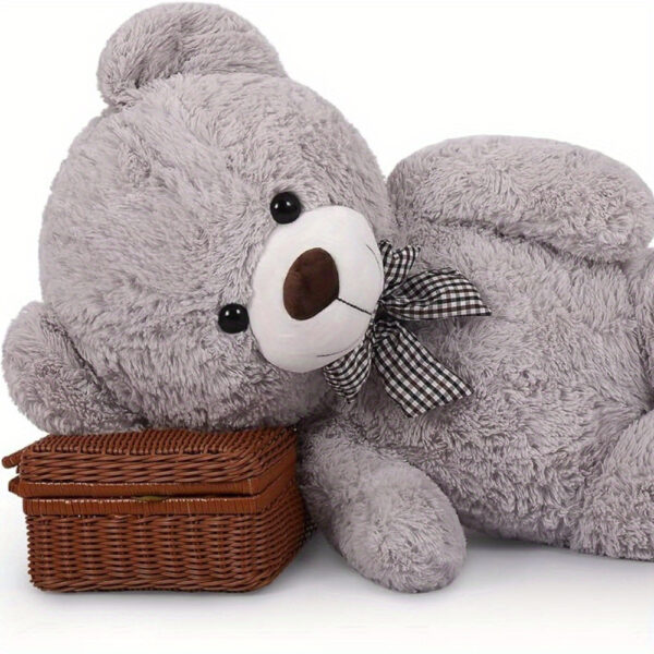 1pc/2pcs/5pcs Giant Teddy Bear Stuffed Animals Plush Toy Cute Life Size Big Plush Teddy Bear for Youngsters Girlfriend, Soft Stuffed Bear Animals for Birthday Valentine's Day Anniversary Christmas (110cm/43.3inch, Gray) - Image 5