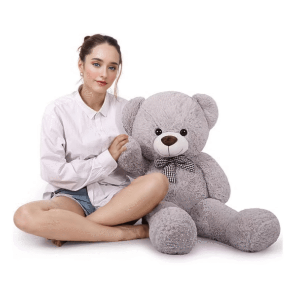 1pc/2pcs/5pcs Giant Teddy Bear Stuffed Animals Plush Toy Cute Life Size Big Plush Teddy Bear for Youngsters Girlfriend, Soft Stuffed Bear Animals for Birthday Valentine's Day Anniversary Christmas (110cm/43.3inch, Gray) - Image 2