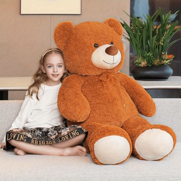 51.1inchs/ 130cm Giant Teddy Bear Stuffed Animals Plush Toy Pillow, Cute Life Size Big Plush Teddy Bear for Kids Girlfriend, Soft Stuffed Bear Animals for Birthday Valentine'S Day Anniversary Christmas - Image 8