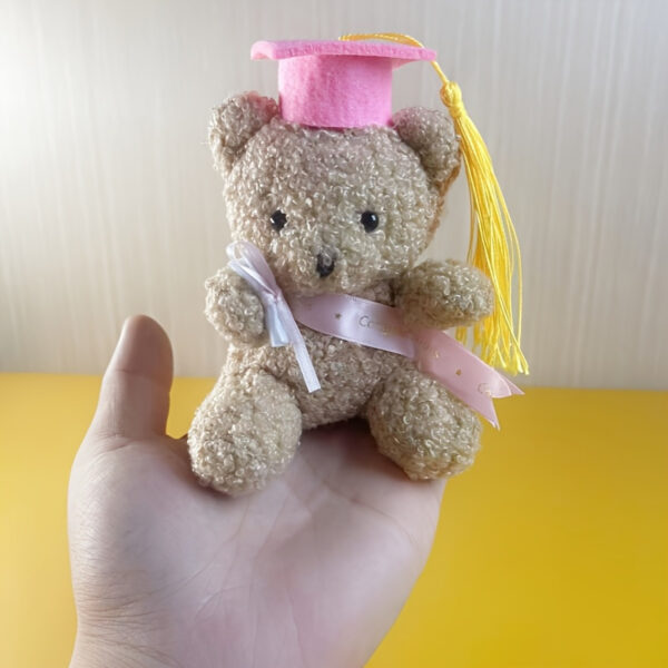 Graduation Teddy Bear Plush Toy with Diploma & Cap - Soft Plush Fabric, Golden Tassels, Red Tulle Overalls & Diploma Scarf - Perfect Gift for Pet Lovers, Graduation Dog & Small Animal Stuffed Companion, Graduation Theme Design, Highquality Stitching - Image 2