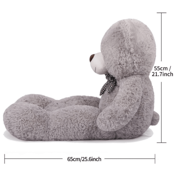 1pc/2pcs/5pcs Giant Teddy Bear Stuffed Animals Plush Toy Cute Life Size Big Plush Teddy Bear for Youngsters Girlfriend, Soft Stuffed Bear Animals for Birthday Valentine's Day Anniversary Christmas (110cm/43.3inch, Gray) - Image 4
