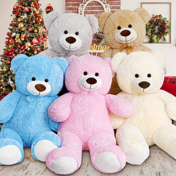 51.1inchs/ 130cm Giant Teddy Bear Stuffed Animals Plush Toy Pillow, Cute Life Size Big Plush Teddy Bear for Kids Girlfriend, Soft Stuffed Bear Animals for Birthday Valentine'S Day Anniversary Christmas