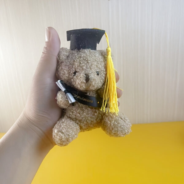 Graduation Teddy Bear Plush Toy with Diploma & Cap - Soft Plush Fabric, Golden Tassels, Red Tulle Overalls & Diploma Scarf - Perfect Gift for Pet Lovers, Graduation Dog & Small Animal Stuffed Companion, Graduation Theme Design, Highquality Stitching