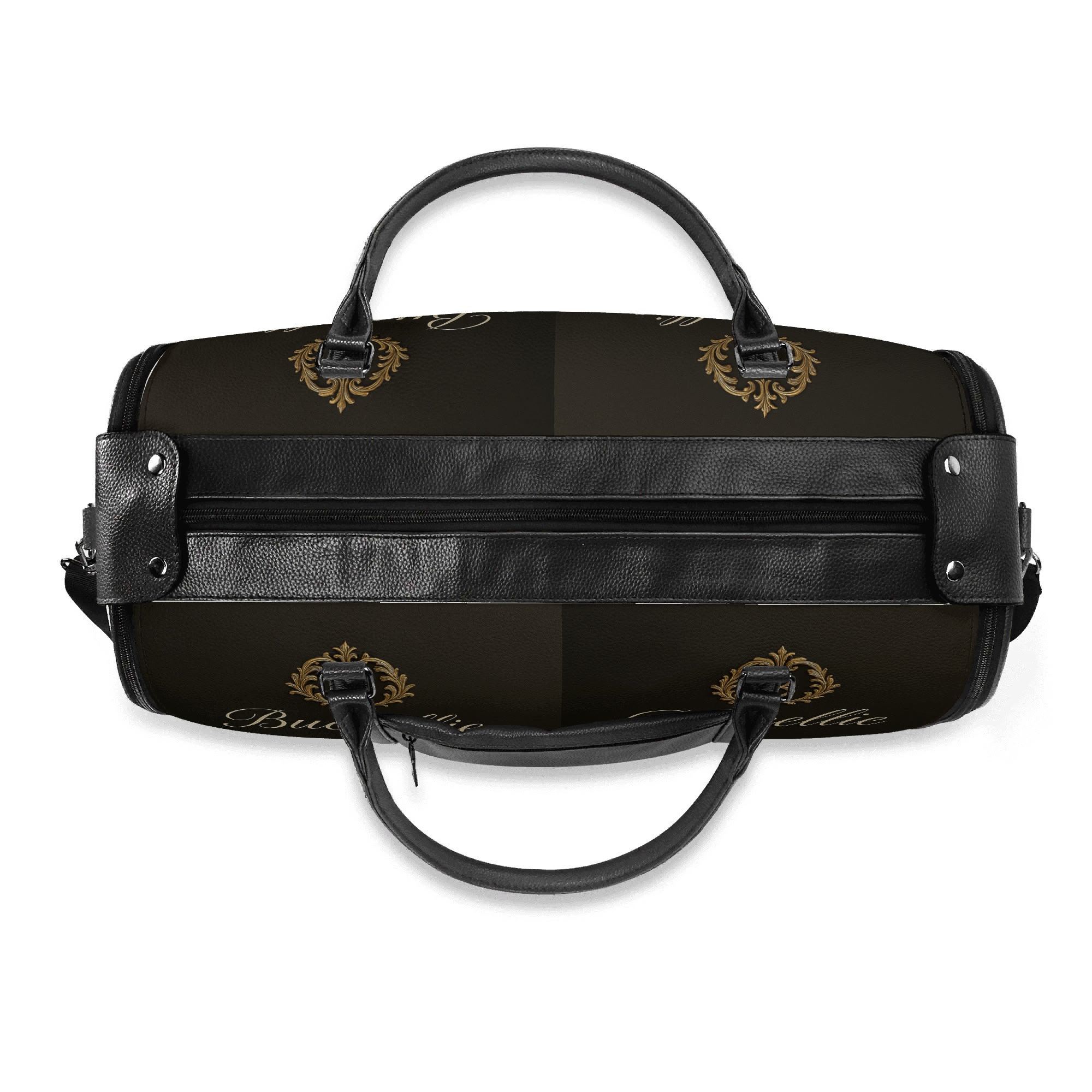 Personalized Leather Duffle Bag Foldable Travel Bag - Image 17