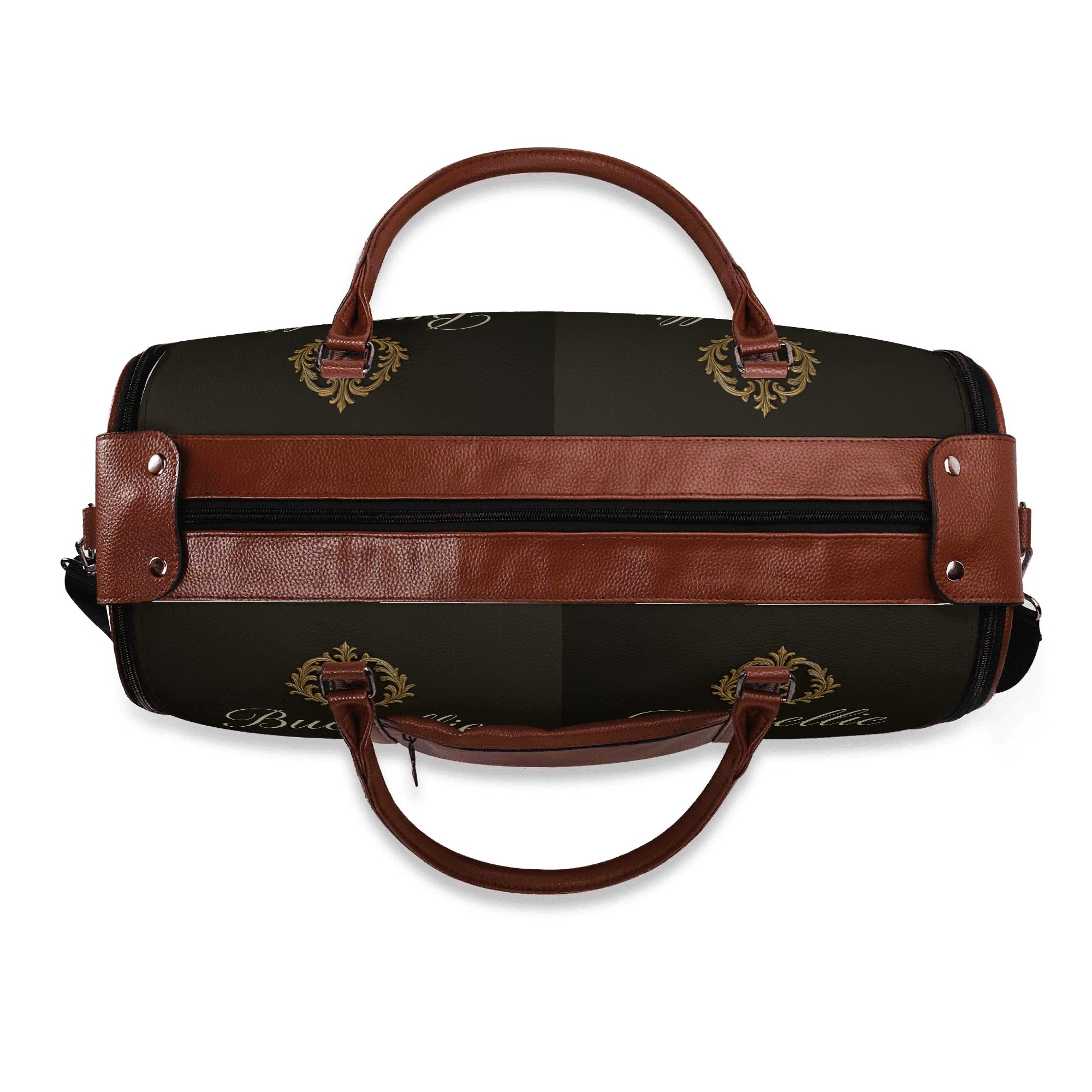 Personalized Leather Duffle Bag Foldable Travel Bag - Image 6