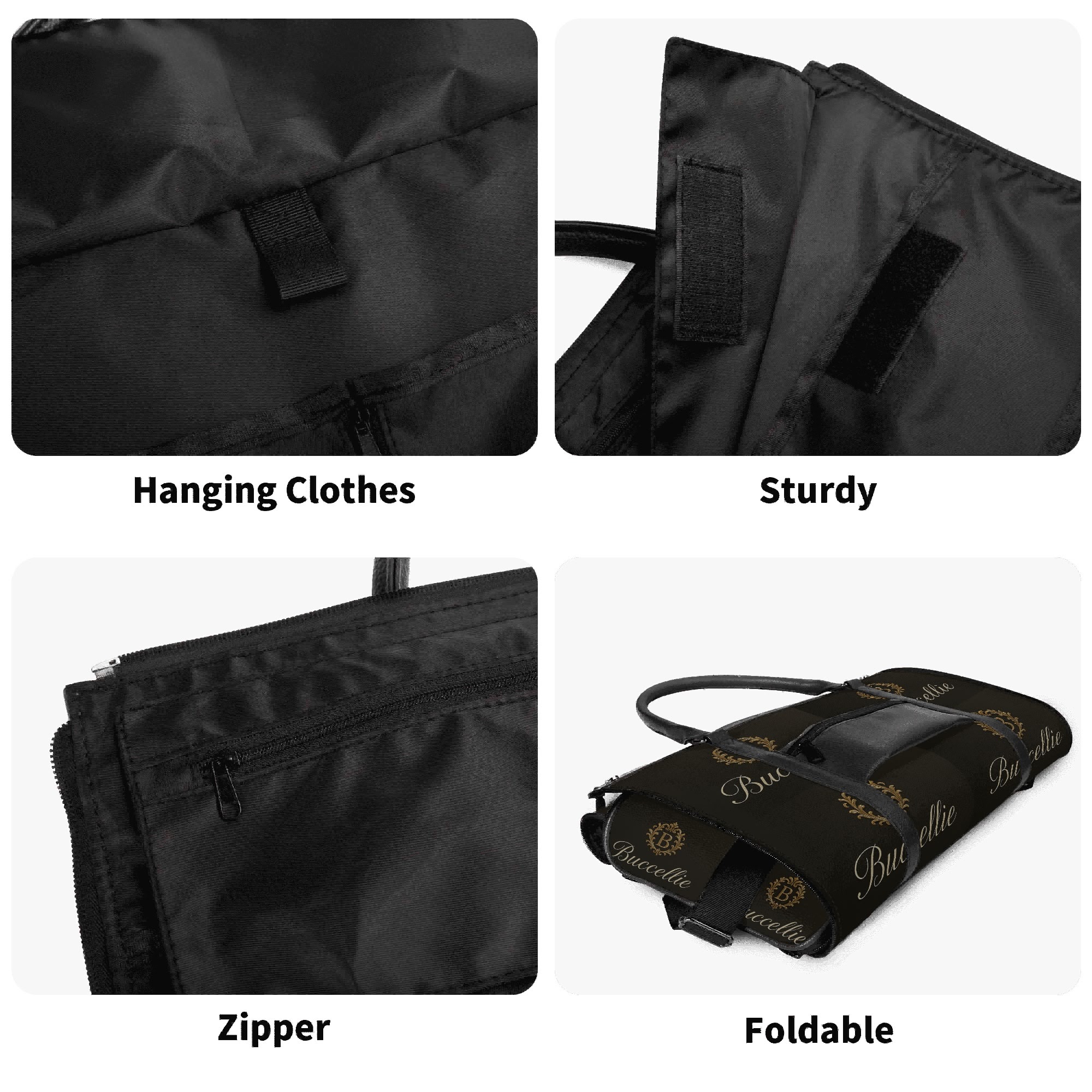 Personalized Leather Duffle Bag Foldable Travel Bag - Image 20